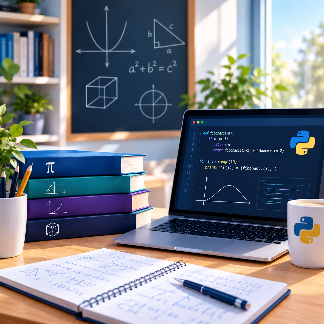 Cours de mathématiques et projets Python en ligne